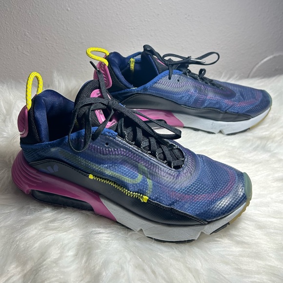 NIKE AIR MAX 2090 CK2612-400 Navy Magenta Running Sneaker Size 7 - Picture 8 of 11